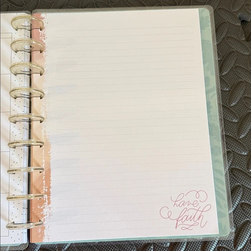 Happy Planner Floral Blue Planner with Gold Accents